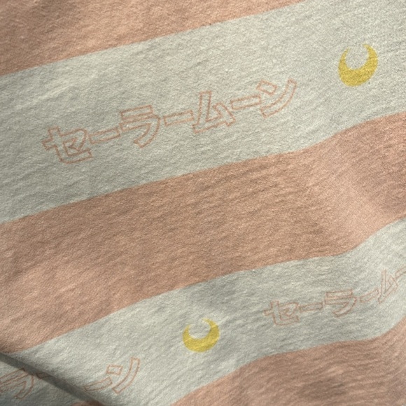 SAILOR MOON BoxLunch Rugby Shirt Long Sleeve Embroidered Anime Cotton Large - Picture 7 of 8